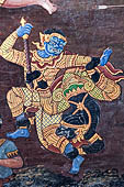 Detail from a mural painting with a 'Ramakien' motif - Thai version of the Indian Ramayana - from the temple complex of the Emerald Buddha, Bangkok (late 18th century) 